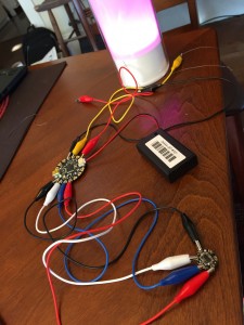 Prototype of the reactive lamp